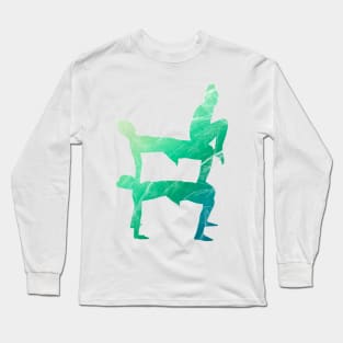 A women’s trio doing double table with tuck Long Sleeve T-Shirt